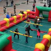 Bored? Try Your Hand At Human Foosball!