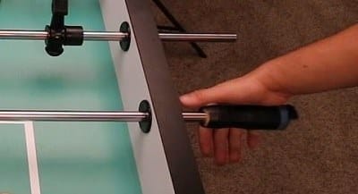 Open handed foosball grip.