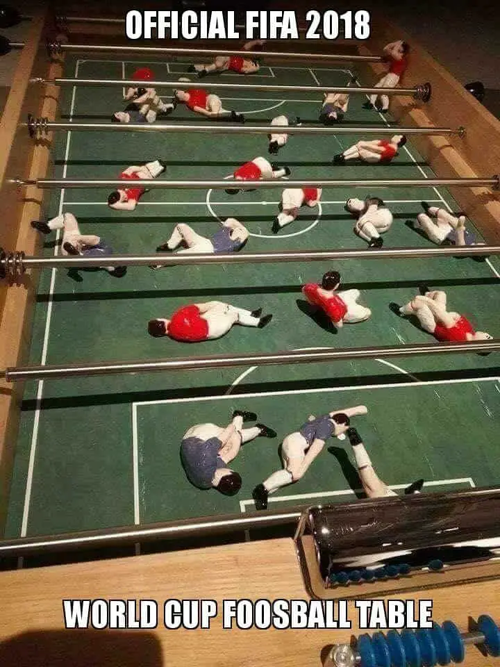 fallen foosball players